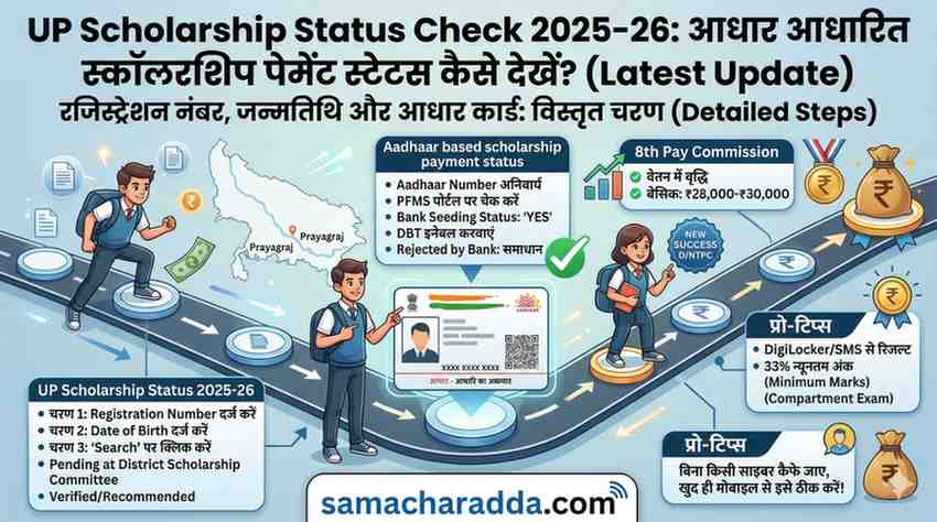 UP Scholarship Status Check 2025-26: आधार आधारित स्कॉलरशिप पेमेंट स्टेटस कैसे देखें? (Latest Update)