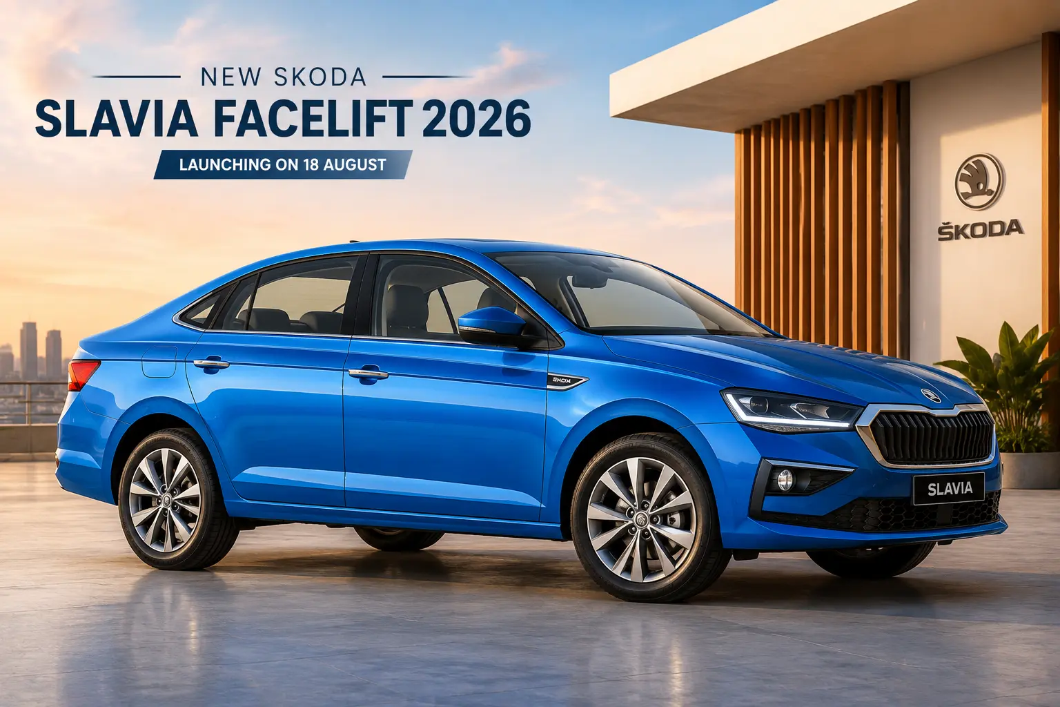 Skoda Slavia Facelift Launch on Aug 18: New Design, 8AT & Features