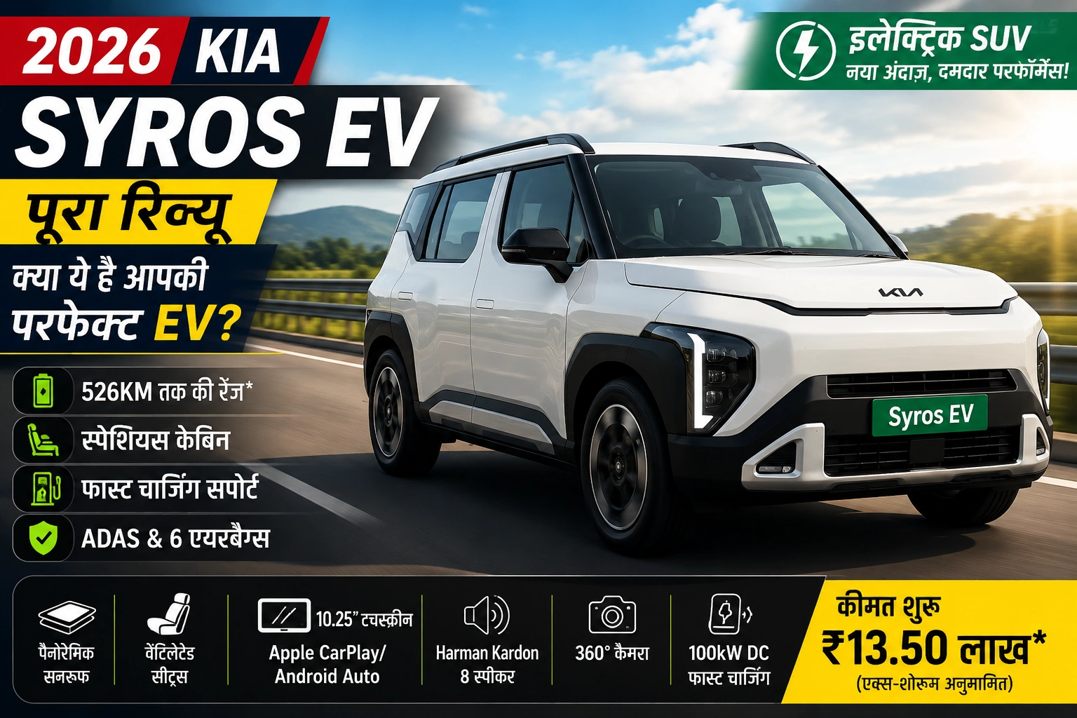 2026 Kia Syros EV Review: Best Compact Electric SUV in India?
