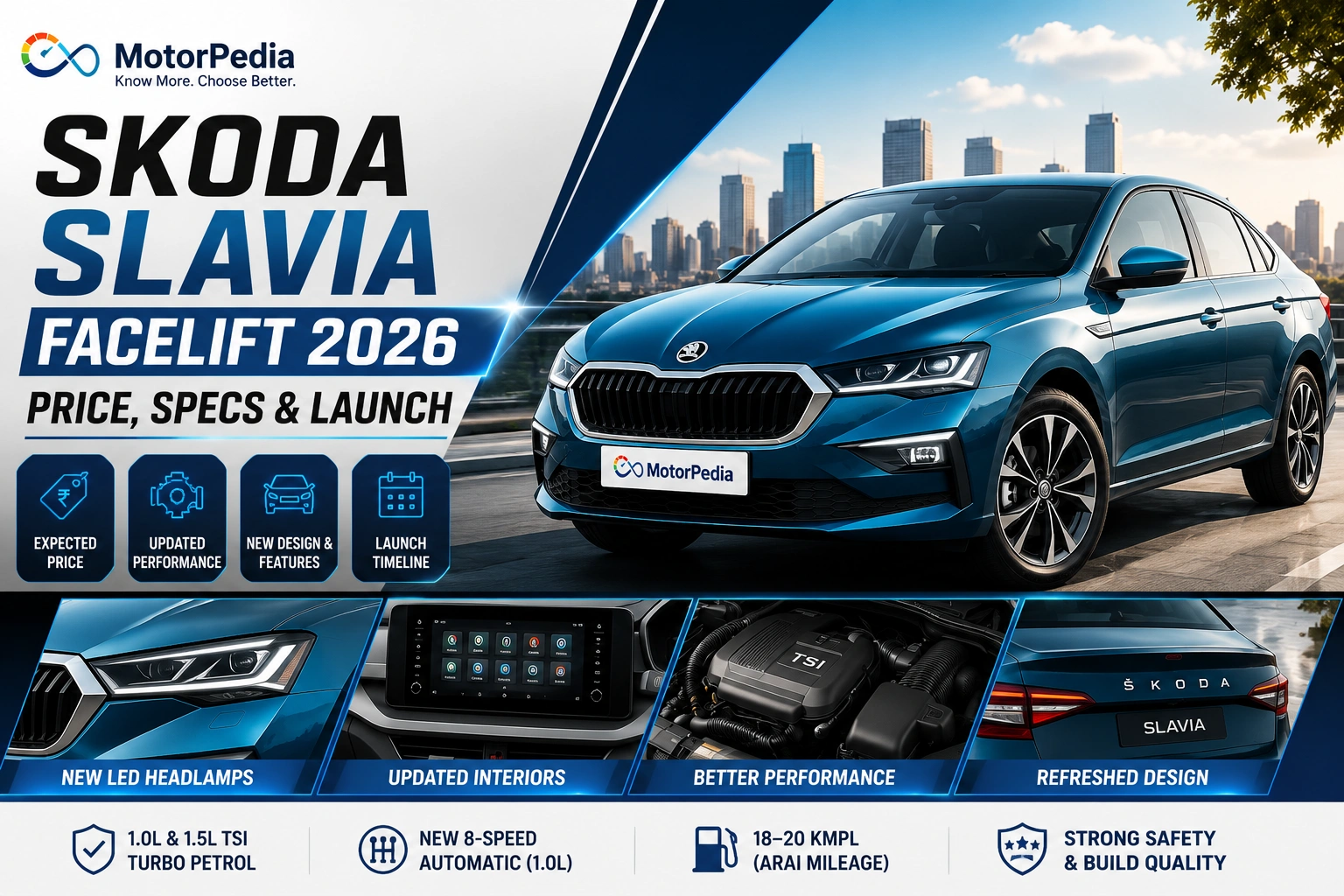 Skoda Slavia Facelift 2026: 18 अगस्त लॉन्च, नया 8AT और Premium Features