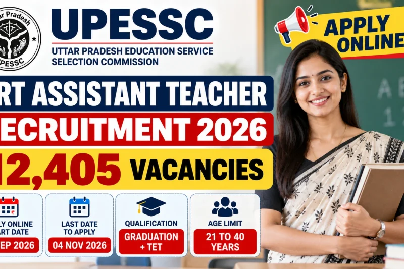 UPESSC PRT Assistant Teacher Recruitment 2026: 12,405 Posts